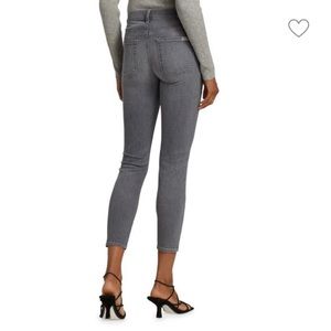 7 For All Mankind High Waist Ankle Skinny Jean in Gray